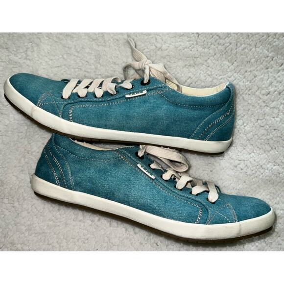 Taos Star Lace Up Sneaker in Turquoise - size 11 - Picture 6 of 8